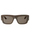 Alexander Mcqueen Am0449s Sunglasses In 003 Brown Brown Brown