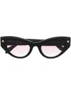 Alexander Mcqueen Cat-eye Frame Sunglasses In Black