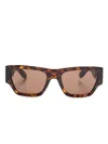 Alexander Mcqueen Square-frame Sunglasses In Brown