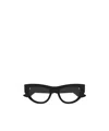 Alexander Mcqueen Eyewear Cat-eye Frame Glasses In Black