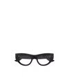 Alexander Mcqueen Eyewear Cat-eye Frame Glasses In Black