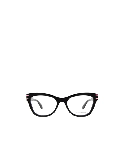 Alexander Mcqueen Eyewear Cat-eye Frame Glasses In Black