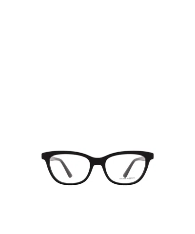 Alexander Mcqueen Eyewear Cat-eye Frame Glasses In Black