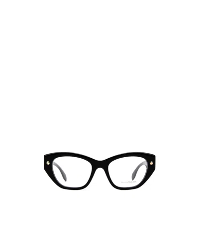 Alexander Mcqueen Eyewear Cat-eye Frame Glasses In Black