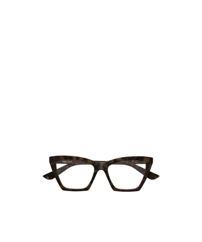 Alexander Mcqueen Eyewear Cat-eye Frame Glasses In Black