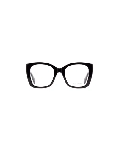 Alexander Mcqueen Eyewear Cat-eye Frame Glasses In Black