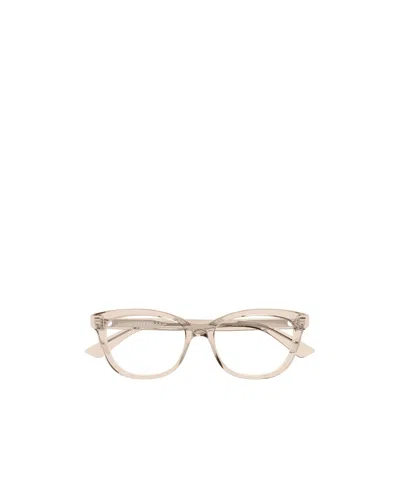 Alexander Mcqueen Eyewear Cat-eye Frame Glasses In Brown
