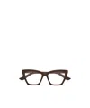 Alexander Mcqueen Eyewear Cat-eye Frame Glasses In Burgundy
