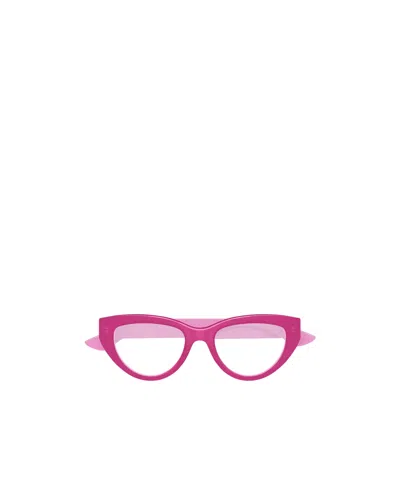 Alexander Mcqueen Eyewear Cat-eye Frame Glasses In Pink