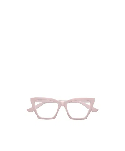 Alexander Mcqueen Eyewear Cat-eye Frame Glasses In Pink