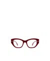 Alexander Mcqueen Eyewear Cat-eye Frame Glasses In Red