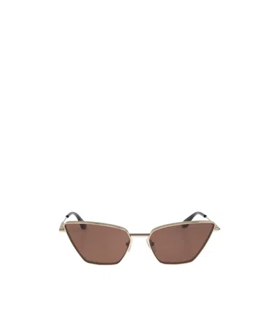 Alexander Mcqueen Eyewear Cat-eye Frame Sunglasses In Brown