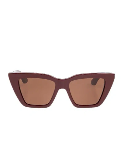 Alexander Mcqueen Eyewear Cat-eye Frame Sunglasses In Brown
