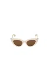 Alexander Mcqueen Eyewear Cat-eye Frame Sunglasses In Nude