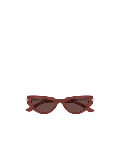 Alexander Mcqueen Eyewear Cat-eye Frame Sunglasses In Brown