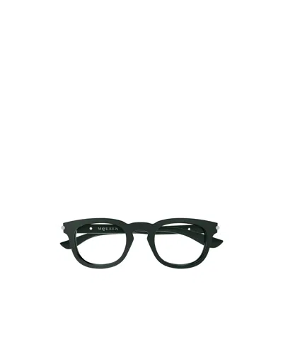 Alexander Mcqueen Eyewear Oval Frame Glasses In Green