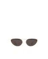 Alexander Mcqueen Eyewear Oval Frame Sunglasses In Black