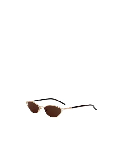 Alexander Mcqueen Eyewear Oval Frame Sunglasses In Brown