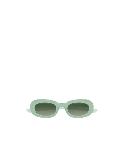Alexander Mcqueen Eyewear Oval Frame Sunglasses In Green