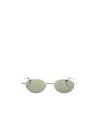 Alexander Mcqueen Eyewear Oval Frame Sunglasses In Metallic