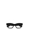 Alexander Mcqueen Eyewear Rectangle Frame Glasses In Black