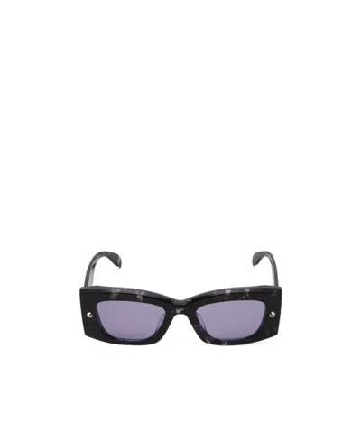 Alexander Mcqueen Eyewear Rectangle Frame Sunglasses In Black