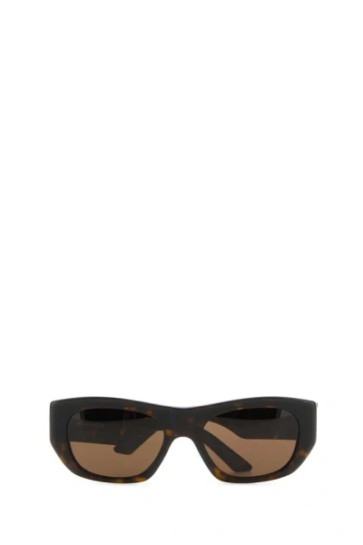 Alexander Mcqueen Eyewear Rectangle Frame Sunglasses In Brown