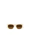 Alexander Mcqueen Eyewear Rectangle Frame Sunglasses In Brown