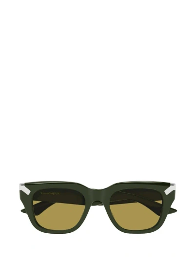 Alexander Mcqueen Eyewear Rectangle Frame Sunglasses In Green