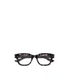Alexander Mcqueen Eyewear Rectangular Frame Glasses In Black