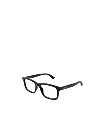 Alexander Mcqueen Eyewear Rectangular Frame Glasses In Black