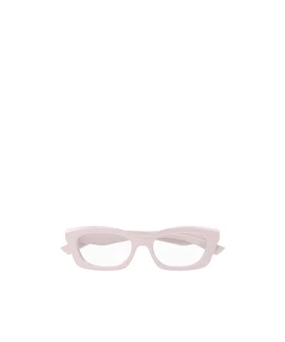 Alexander Mcqueen Eyewear Rectangular Frame Glasses In Pink
