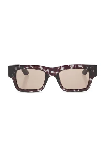 Alexander Mcqueen Frame Sunglasses In Brown