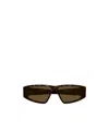 Alexander Mcqueen Eyewear Rectangular Frame Sunglasses In Dark Havana