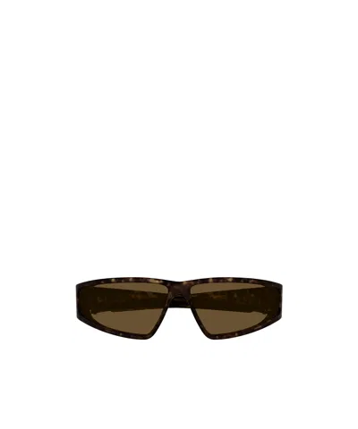 Alexander Mcqueen Eyewear Rectangular Frame Sunglasses In Dark Havana