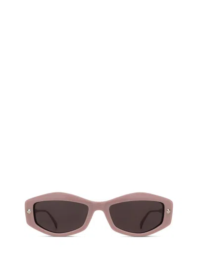 Alexander Mcqueen Eyewear Rectangular Frame Sunglasses In Pink
