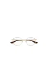 Alexander Mcqueen Eyewear Round Frame Glasses In Gold