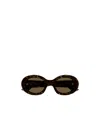 Alexander Mcqueen Eyewear Round Frame Sunglasses In Black