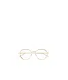Alexander Mcqueen Eyewear Roung Frame Glasses In Gold