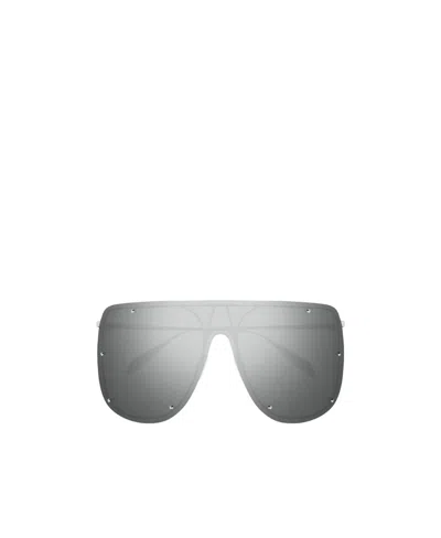 Alexander Mcqueen Eyewear Shield Frame Sunglasses In Gray