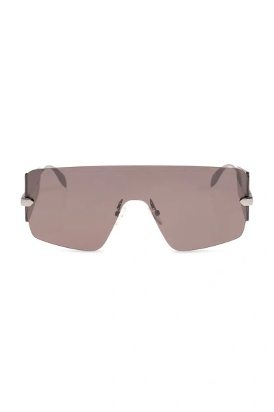 Alexander Mcqueen Eyewear Shield Frame Sunglasses In Grey