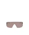 Alexander Mcqueen Eyewear Shield Frame Sunglasses In Nude
