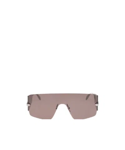 Alexander Mcqueen Eyewear Shield Frame Sunglasses In Nude