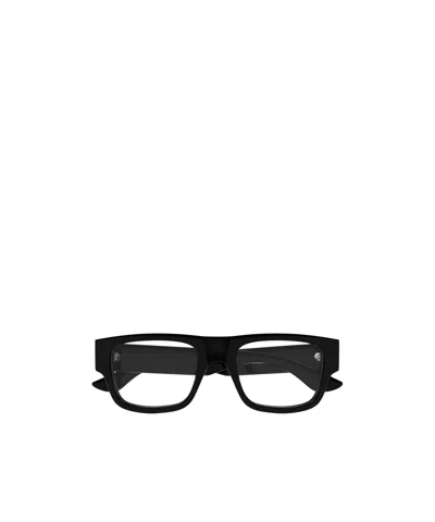 Alexander Mcqueen Eyewear Square Frame Glasses In Black