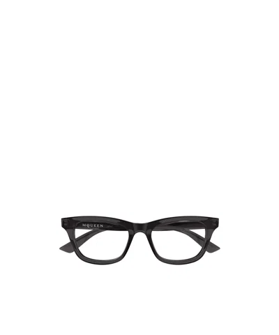 Alexander Mcqueen Eyewear Square Frame Glasses In Black