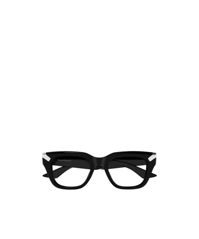 Alexander Mcqueen Eyewear Square Frame Glasses In Black