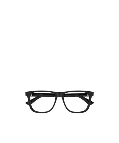 Alexander Mcqueen Eyewear Square Frame Glasses In Black