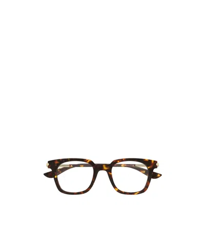 Alexander Mcqueen Eyewear Square Frame Glasses In Black