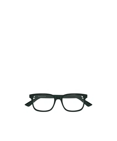 Alexander Mcqueen Eyewear Square Frame Glasses In Black