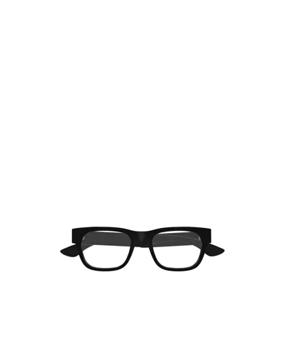 Alexander Mcqueen Eyewear Square Frame Glasses In Black
